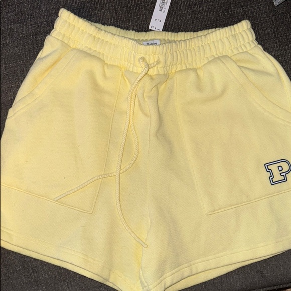 PINK Victoria's Secret Pants - PINK Victoria's Secret Light Yellow Athletic Shorts